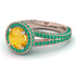 Milgrain Round Citrine Engagement Ring - Payton No. 605 image 1