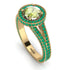 Milgrain Round Peridot Engagement Ring - Payton No. 704 image 3