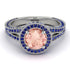 Milgrain Round Morganite Engagement Ring - Payton No. 915 image 2