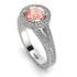 Milgrain Round Morganite Engagement Ring - Payton No. 903 image 2