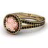 Milgrain Round Morganite Engagement Ring - Payton No. 907 image 1