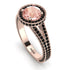 Milgrain Round Morganite Engagement Ring - Payton No. 908 image 2