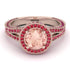 Milgrain Round Morganite Engagement Ring - Payton No. 911 image 3