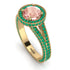Milgrain Round Morganite Engagement Ring - Payton No. 904 image 2