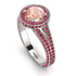 Milgrain Round Morganite Engagement Ring - Payton No. 912 image 2