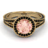 Milgrain Round Morganite Engagement Ring - Payton No. 907 image 3