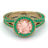 Milgrain Round Morganite Engagement Ring - Payton No. 904 image 3
