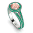 Milgrain Round Morganite Engagement Ring - Payton No. 906 image 2