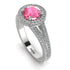 Milgrain Round Pink Moissanite Engagement Ring - Payton No. 803 image 2