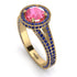 Milgrain Round Pink Moissanite Engagement Ring - Payton No. 813 image 2