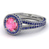 Milgrain Round Pink Moissanite Engagement Ring - Payton No. 812 image 1