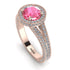 Milgrain Round Pink Moissanite Engagement Ring - Payton No. 802 image 2