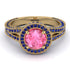 Milgrain Round Pink Moissanite Engagement Ring - Payton No. 813 image 3
