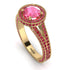 Milgrain Round Pink Moissanite Engagement Ring - Payton No. 810 image 2