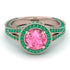 Milgrain Round Pink Moissanite Engagement Ring - Payton No. 805 image 3