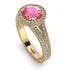 Milgrain Round Pink Moissanite Engagement Ring - Payton No. 801 image 2