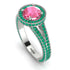 Milgrain Round Pink Moissanite Engagement Ring - Payton No. 806 image 2