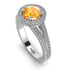 Milgrain Round Yellow Diamond Engagement Ring - Payton No. 1003 image 2
