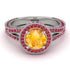 Milgrain Round Yellow Diamond Engagement Ring - Payton No. 1012 image 3