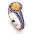 Milgrain Round Yellow Diamond Engagement Ring - Payton No. 1014 image 2