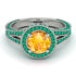 Milgrain Round Yellow Diamond Engagement Ring - Payton No. 1006 image 3