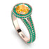 Milgrain Round Yellow Diamond Engagement Ring - Payton No. 1005 image 2