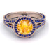 Milgrain Round Yellow Diamond Engagement Ring - Payton No. 1014 image 3