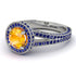 Milgrain Round Yellow Diamond Engagement Ring - Payton No. 1015 image 1