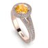 Milgrain Round Yellow Diamond Engagement Ring - Payton No. 1002 image 2