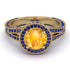 Milgrain Round Yellow Diamond Engagement Ring - Payton No. 1013 image 3