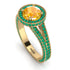 Milgrain Round Yellow Diamond Engagement Ring - Payton No. 1004 image 2