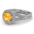 Milgrain Round Yellow Diamond Engagement Ring - Payton No. 1003 image 1