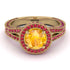 Milgrain Round Yellow Diamond Engagement Ring - Payton No. 1010 image 3