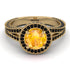 Milgrain Round Yellow Diamond Engagement Ring - Payton No. 1007 image 3