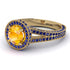 Milgrain Round Yellow Diamond Engagement Ring - Payton No. 1013 image 1