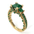Modern Geometric Emerald Gold Engagement Ring - Beverly No. 19 image 1