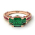 Modern Geometric Emerald Gold Engagement Ring - Beverly No. 50 image 2