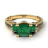 Modern Geometric Emerald Gold Engagement Ring - Beverly No. 34 image 3