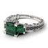 Modern Geometric Emerald Gold Engagement Ring - Beverly No. 36 image 2