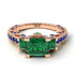 Modern Geometric Emerald Gold Engagement Ring - Beverly No. 65 image 2