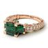 Modern Geometric Emerald Gold Engagement Ring - Beverly No. 5 image 3