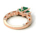 Modern Geometric Emerald Gold Engagement Ring - Beverly No. 5 image 4