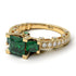 Modern Geometric Emerald Gold Engagement Ring - Beverly No. 4 image 4