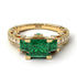 Modern Geometric Emerald Gold Engagement Ring - Beverly No. 4 image 2