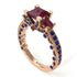 Modern Geometric Ruby Gold Engagement Ring - Beverly No. 71 image 1
