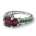 Modern Geometric Ruby Gold Engagement Ring - Beverly No. 27 image 2