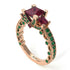 Modern Geometric Ruby Gold Engagement Ring - Beverly No. 26 image 1