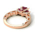 Modern Geometric Ruby Gold Engagement Ring - Beverly No. 11 image 4