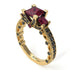 Modern Geometric Ruby Gold Engagement Ring - Beverly No. 40 image 1