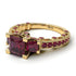 Modern Geometric Ruby Gold Engagement Ring - Beverly No. 55 image 2
